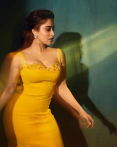 Nushrratt Bharuccha Turns Heads In A Gorgeous Yellow Bodycon Dress, Check Out All Pics
