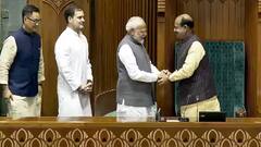Rahul – Modi in Lok Sabha: નવો રોલ, નવી કેમિસ્ટ્રી, PM મોદી અને રાહુલ ગાંધીએ સંસદમાં મિલાવ્યા હાથ, જુઓ તસવીરો