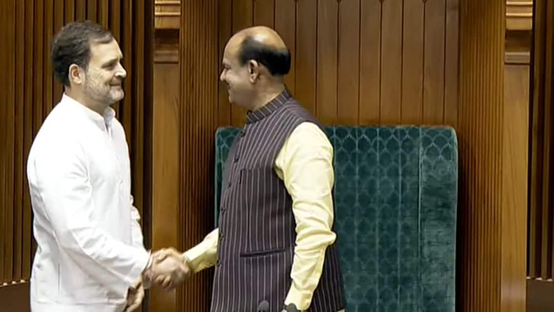 Lok Sabha Speaker Election Rahul Gandhi Congratulates Om Birla Comes With Concern Rahul Gandhi's Congratulations To Om Birla Come With A Concern: WATCH