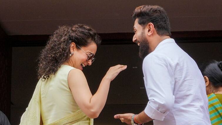 Chirag Paswan, Kangana Ranaut Share Candid Moment Before Entering Parliament Former Co-Stars Chirag Paswan, Kangana Ranaut Reunite In Parliament — WATCH