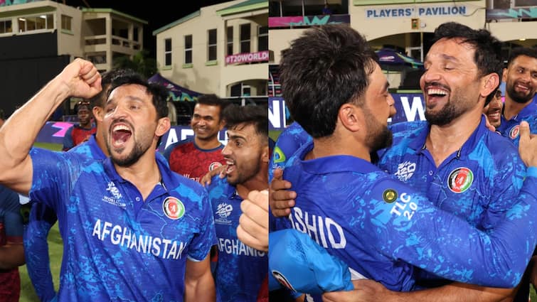 Nobody slept so far Afghanistan captain Rashid Khan revealed all team celebrate whole night T20 World Cup 2024 semi final Watch: 'अब तक कोई नहीं सोया...', अफगानिस्तान के खिलाड़ियों ने पूरी रात मनाया सेमीफाइनल का जश्न, देखें वीडियो 
