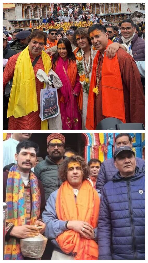 सोनू निगम ने केदारनाथ मंदिर में किए दर्शन, देखें तस्वीरें