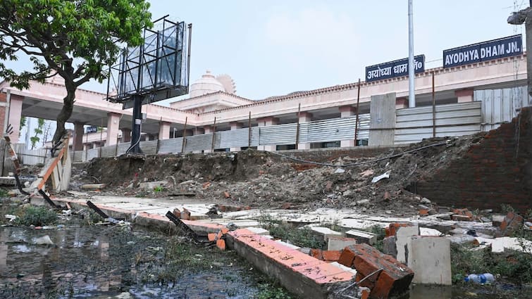 Ayodhya Faces Severe Infrastructure Damage After Heavy Rain Waterlogging Delhi Monsoon Update Heatwave Rainfall Causes Waterlogging, Severe Infrastructure Damage In Ayodhya, Monsoon Advances In Delhi-NCR