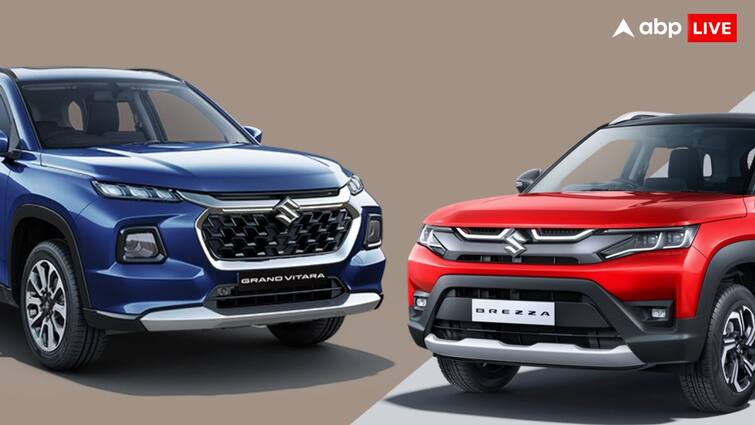 Hybrid Cars in India comparison between Maruti Suzuki Brezza vs Grand Vitara in budget friendly range Grand Vitara vs Brezza: हाइब्रिड कारों में तगड़ा कंप्टीशन, मारुति सुजुकी ब्रेजा और ग्रैंड विटारा में कौन बेहतर?