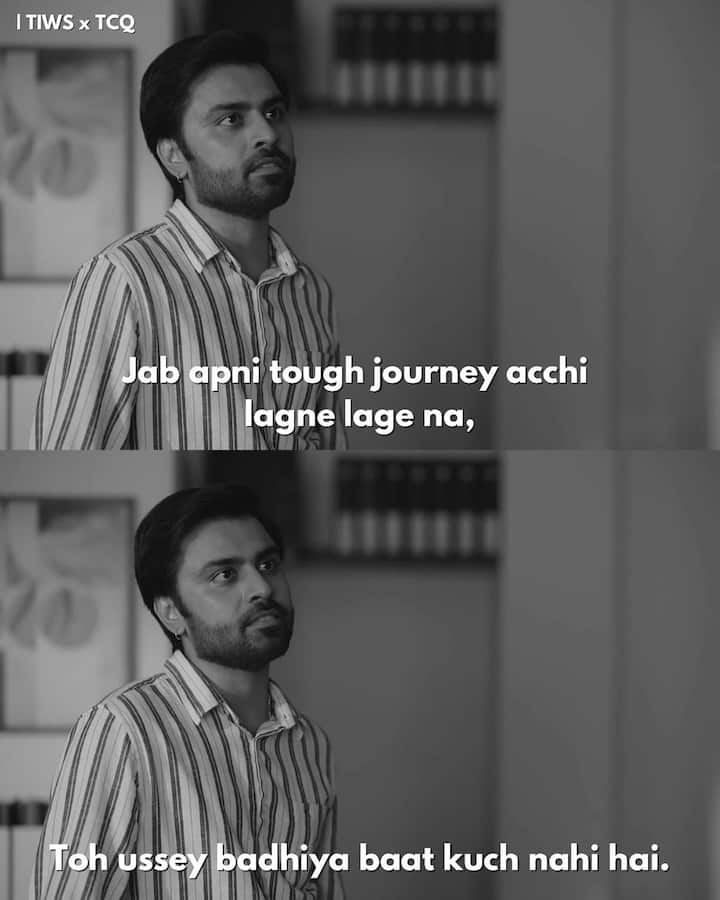 When Vaibhav gets jealous of his brother Minku's success and thinks that he achieved everything so easily in life, Jeetu bhaiya explains that everyone has their own journey and their own share of struggles. What matters is whether you are enjoying your journey or not!