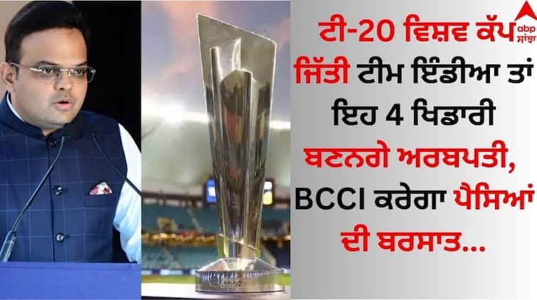 Team India wins T20 World Cup, 4 players will become billionaires, BCCI will give lot of money T20 World Cup: ਟੀ-20 ਵਿਸ਼ਵ ਕੱਪ ਜਿੱਤੀ ਟੀਮ ਇੰਡੀਆ ਤਾਂ 4 ਖਿਡਾਰੀ ਬਣਨਗੇ ਅਰਬਪਤੀ, BCCI ਕਰੇਗਾ ਪੈਸਿਆਂ ਦੀ ਬਰਸਾਤ