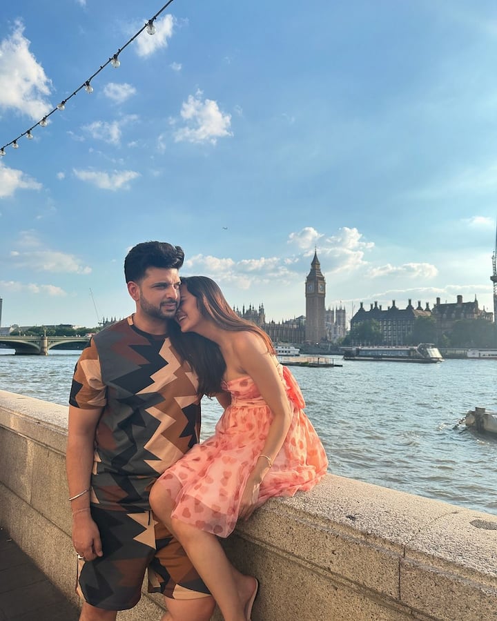 The couple, currently vacationing in London, posted a collaborative set of photos that radiate their love and happiness.