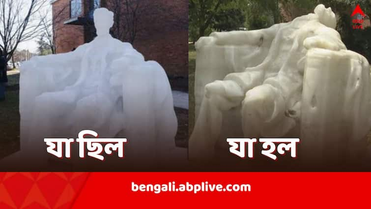 Abraham Lincoln former us presidents wax statue melted as Washington temperature soared 37 degrees Abraham Lincoln Statue Melts: ৪০ ডিগ্রির ঘরে তাপমাত্রা আমেরিকাতেও, গলে গেল অ্যাব্রাহাম লিঙ্কনের মূর্তি