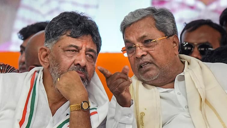 vokkaliga chandrashekar swami appeal made dk shivkumar karnataka cm Siddaramaiah step down Karnataka: सिद्धारमैया के सामने ही वोक्कलिगा संत ने कर दी शिवकुमार को मुख्यमंत्री बनाने की मांग, सीएम ने तुरंत दिया ये जवाब