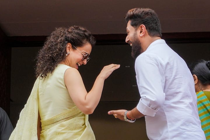 Kangana Ranaut-Chirag Paswan Photos: पार्लियामेंट में कैप्चर हुआ कंगना-चिराग का कैंडिड मोमेंट, तस्‍वीरें हुईं वायरल