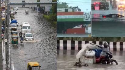 Delhi heavy rain Submerged Vehicles, Flooded Roads Hit Daily Commute In Delhi Delhi Rain: டெல்லியில் 88 ஆண்டுகளில் இல்லாத மழை: ஆறாக மாறிய சாலைகள்: மூழ்கிய கார், லாரியின் காட்சிகள்