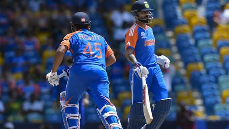 The opening pair of Rohit Kohli flopped in the T20 World Cup  not even playing 20 overs together in the entire tournament T20 World Cup 2024: T20 વર્લ્ડકપમાં રોહિત-કોહલીની ઓપનિંગ જોડી ફ્લોપ, સમગ્ર ટુર્નામેન્ટમાં સાથે મળી 20 ઓવર પણ ન રમી શક્યા
