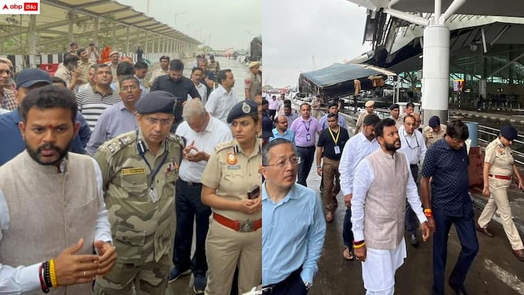 central aviation minister rammohan naidu responds on delhi airport roof terminal 1 collapsed Delhi Airport: ఢిల్లీ ఎయిర్ పోర్టు ప్రమాద ప్రాంతాన్ని పరిశీలించిన కేంద్ర మంత్రి రామ్మోహన్ - మృతుడి కుటుంబానికి పరిహారం