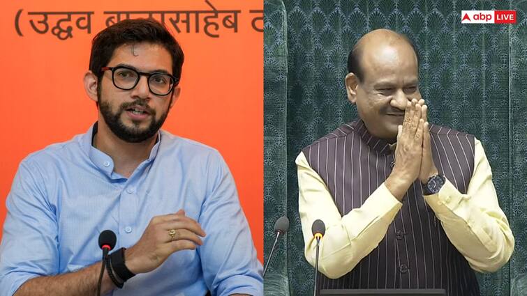 Om Birla on Shashi Tharoor Jai Samvidhaan Congress MP Deepender Singh Hooda Aditya Thackeray counter attack ओम बिरला की कांग्रेस सांसद को टिप्पणी पर बोले आदित्य ठाकरे- 'इतनी घिनौनी...'