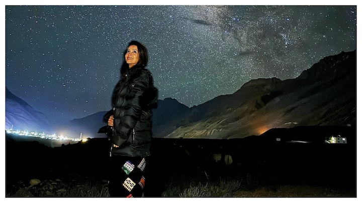 Television actor Adaa Khan is currently vacationing in Spiti valley in Himachal Pradesh.