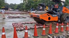 कर्कश हॉर्न अन् सायलेन्सरवर चालवला बुलडोझर; मुंबई वाहतूक पोलिसांनी धडक मोहीम