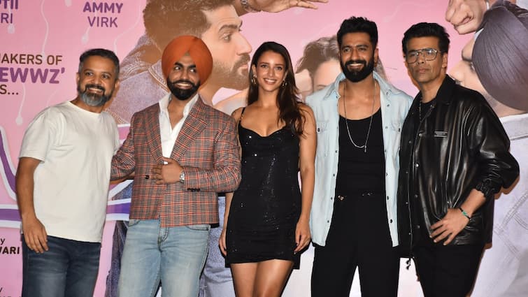 Triptii Dimri, Amy Virk And Vicky Kaushal Attend 'Bad Newz' Trailer ...