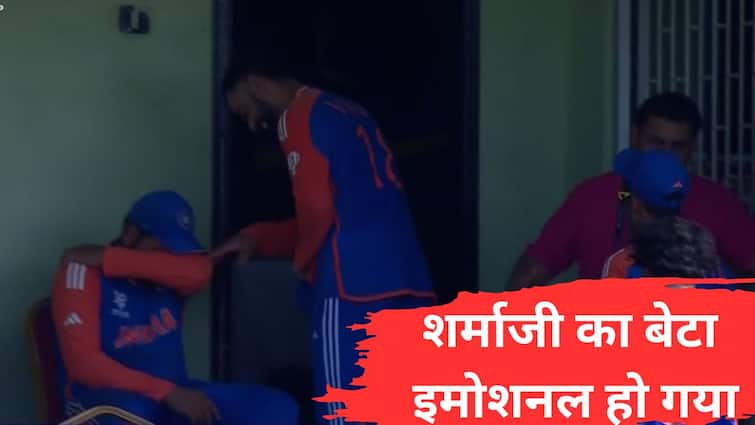 Rohit Sharma got emotional when Virat Kolhi pat on his shoulder after T20 World Cup 2024 Semi Final victory against England Rohit Sharma: लढवय्या सेनापतीच्याही डोळ्याच्या कडा ओल्या, रोहितच्या डोळ्यात अश्रू, विराटने धीर दिला!