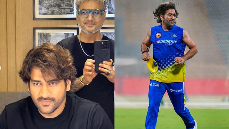 former indian cricket team captain ms dhoni goes under new haircut says goodbye to long hair amid t20 world cup 2024 MS Dhoni Hairstyle: बहुत कूल है धोनी का नया हेयरकट, मॉडल भी हैं 'थाला' के सामने फेल; देखें तस्वीरें