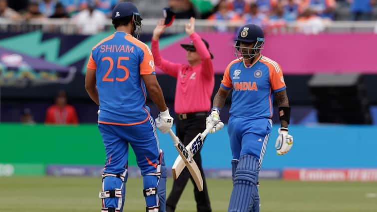 Indian cricket team predicted playing XI in T20 World Cup 2024 final against South Africa Yashasvi Jaiswal may replace Shivam Dube IND vs SA: शिवम दुबे का कटेगा पत्ता, बदल जाएगी ओपनिंग? फाइनल में अफ्रीका के खिलाफ टीम इंडिया की प्लेइंग XI