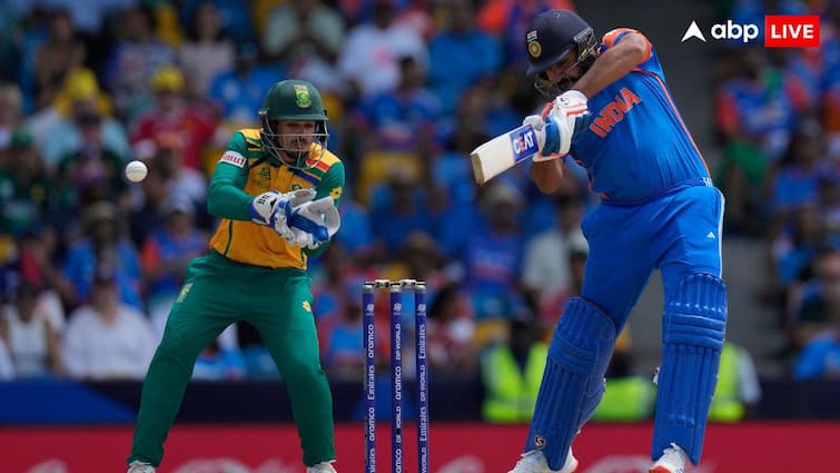 Ind vs sa final t20 world cup 2024 Rohit Sharma out at 9 runs in 5 balls performance in ICC tournament final IND vs SA Final: फाइनल में फिर एक बार नहीं चला रोहित शर्मा का बल्ला, लगातार छठी बार 'हिटमैन' हुए फ्लॉप