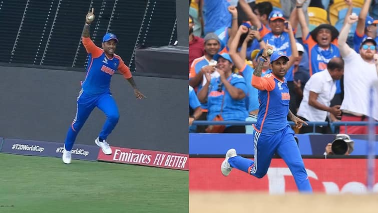 T20 World Cup 2024 Final IND vs SA Greatest Catch Ever in History by Suryakumar Yadav Watch Video Suryakumar Yadav Catch: అది టీ20 ప్రపంచ కప్‌ను అందించిన క్యాచ్‌, అప్పుడు శ్రీశాంత్‌ ఇప్పుడు సూర్య