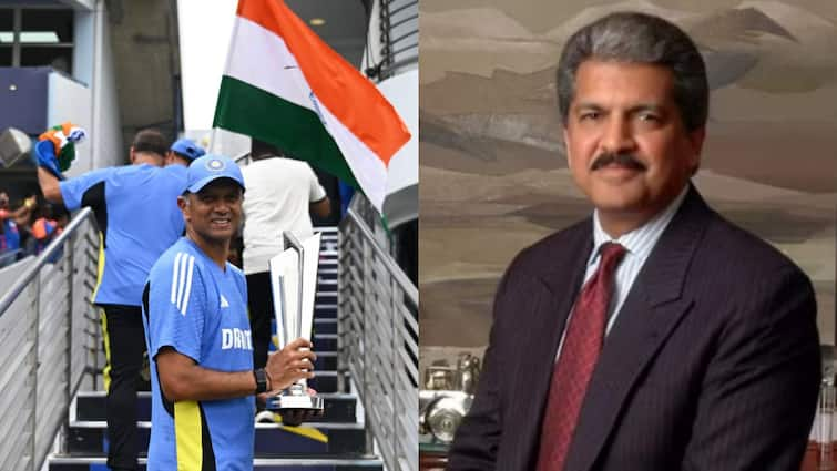 Anand Mahindra Comment Coach Rahul Dravid Role Team India T20 World Cup Win IND vs SA Final 2024 IND vs SA: गुरु के आशीर्वाद से ही जीता जाता है जमाना... राहुल द्रविड़ के लिए आनंद महिंद्रा ने कही दिल छू लेने वाली बात