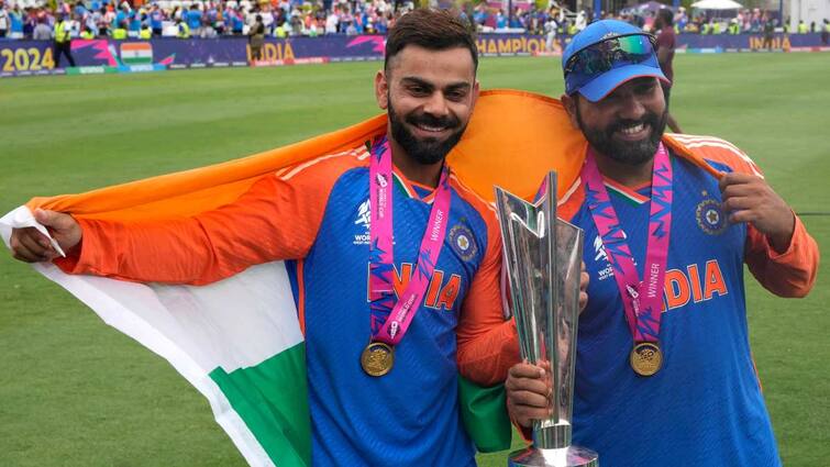 Virat Rohit Iconic Picture Updates how virat kohli ready rohit sharma for iconic t20 world cup 2024 winning picture together T20 World Cup 2024: વિરાટે કઇ રીતે આઇકૉનિક તસવીર માટે રોહિતને કર્યો તૈયાર ? ખુલ્યુ રાજ