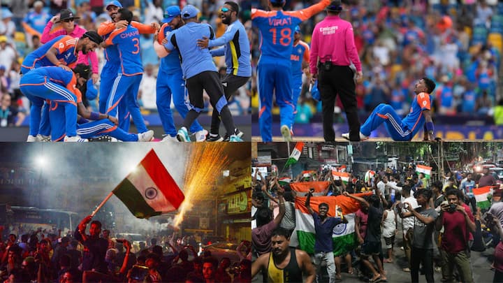 IND vs SA, T20 World Cup 2024 Final PICS: भारत ने बेहद रोमांचक मैच में साउथ अफ्रीका को 7 रनों से हराया. इस जीत के बाद भारतीय खिलाड़ी इमोशनल हो गए और अपने आंसू नहीं रोक सके.