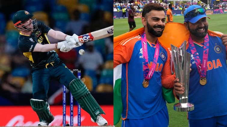 Rohit Sharma to Virat Kohli these players announce retirement in T20 World Cup 2024 David Warner T20 World Cup 2024: रोहित-कोहली से लेकर डेविड वॉर्नर तक, इस टी20 वर्ल्ड कप में इन खिलाड़ियों ने लिया संन्यास