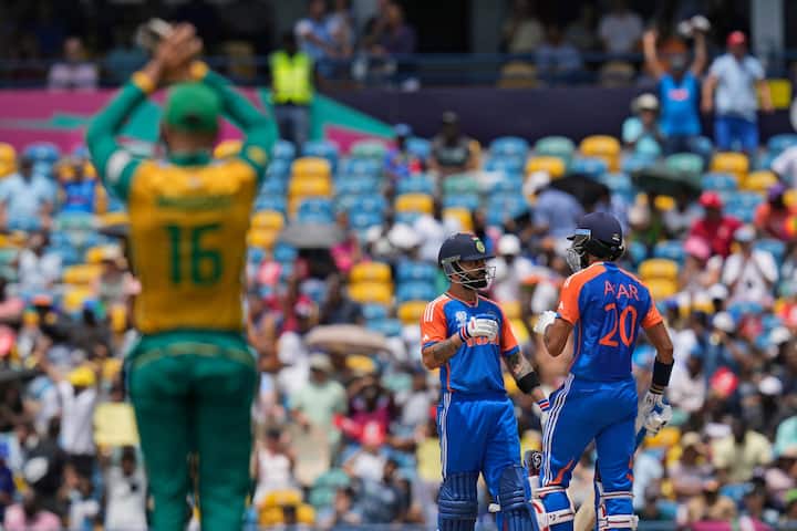 இந்திய அணி தென்னாப்பிரிக்கா அணிக்கு எதிராக நேற்று 2024 டி 20 உலகக்கோப்பையின் இறுதிப்போட்டியை விளையாடினர். (Photo Credits : PTI)