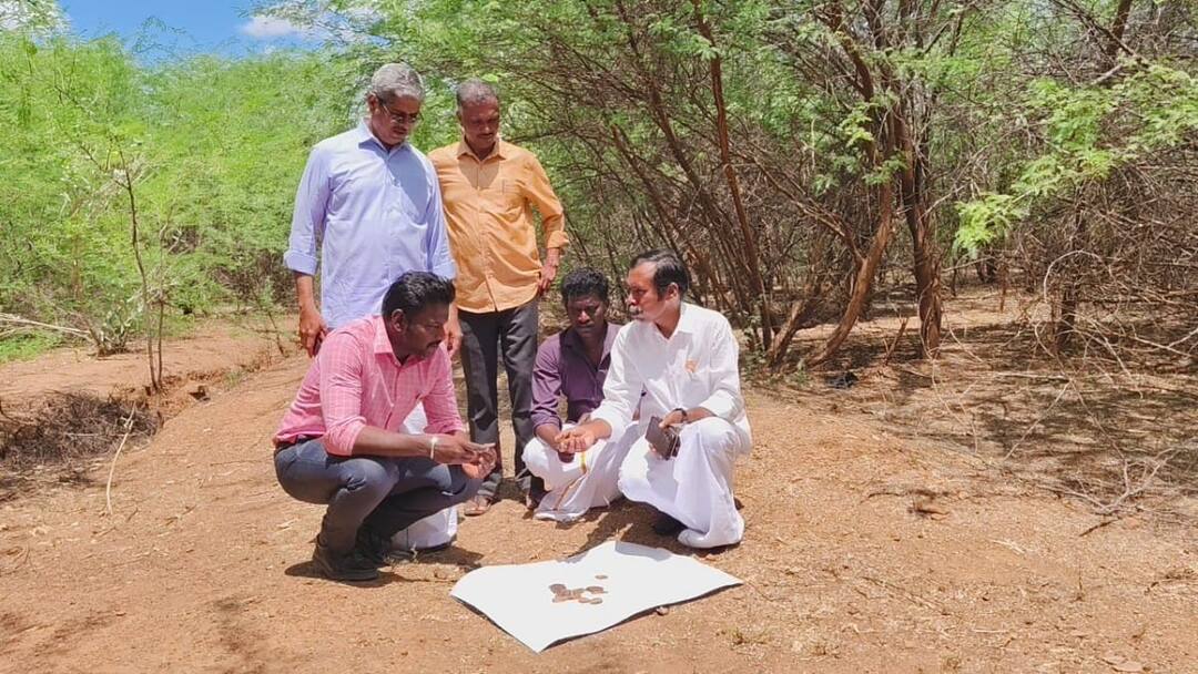 Sivagangai : காளையார்கோவிலில் பானை குறியீடுகள், கீறல்கள், எலும்பாலான முனைக்கருவி கண்டெடுக்கப்பட்டுள்ளன