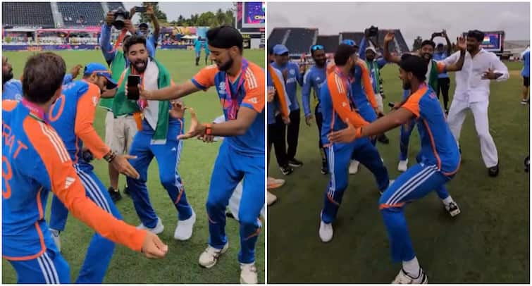IND vs SA viral video Arshdeep Singh Virat Kohli Dance To Tunak Tunak After Winning T20 World Cup WATCH: Arshdeep Singh And Virat Kohli Dance To 'Tunak Tunak' After Winning T20 World Cup