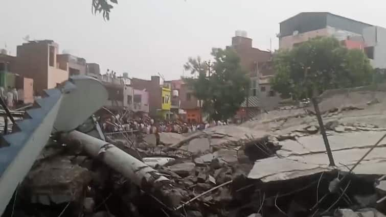 Mathura water tank collapsed two people died and Many Injured in Krishna Vihar area ann मथुरा में भरभराकर गिरी पानी की टंकी, दर्दनाक हादसे में दो लोगों की मौत और कई घायल