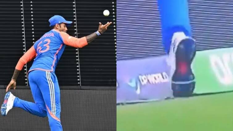 suryakumar yadav touched boundary rope while taking david miller catch in t20 world cup 2024 final india vs south africa Watch: टी20 वर्ल्ड कप फाइनल में बड़ी चूक! आउट नहीं थे डेविड मिलर? बाउंड्री पर छू गया था सूर्यकुमार का पैर; देखें वीडियो