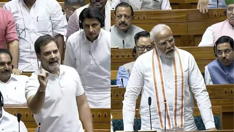Rahul Gandhi Shows Lord Shiva picture in Lok Sabha Om Birla opposes Rahul Gandhi: లోక్‌సభలో అలజడి సృష్టించిన రాహుల్ స్పీచ్‌, హిందూమత ప్రస్తావనతో మోదీ అసహనం