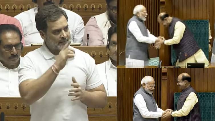 Rahul Gandhi targets Lok Sabha Speaker for bowing down before PM Modi Parliament Session: లోక్‌సభలో షేక్‌హ్యాండ్‌పై రగడ - స్పీకర్‌, రాహుల్ మధ్య వాగ్వాదం