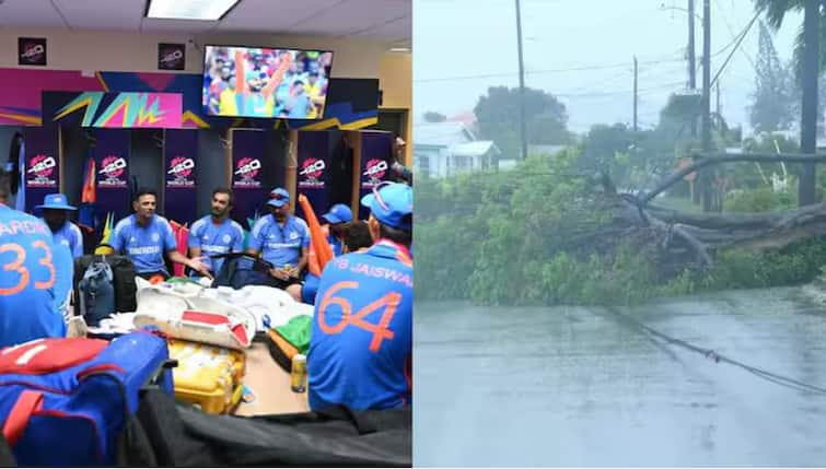 team-india-in-barbados-stuck-hurricane-beryl-rohit-sharma-virat-kohli-in-hotel-t20-world-cup-2024 Team India Hurricane Beryl: ਚਕਰਵਾਤੀ ਤੂਫਾਨ 'ਚ ਫਸੀ ਭਾਰਤੀ ਟੀਮ, ਹੁਣ ਕਦੋਂ ਅਤੇ ਕਿਵੇਂ ਆਉਣਗੇ ਖਿਡਾਰੀ?