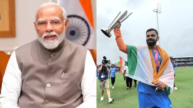 virat kohli thanks pm modi for encouraging words after india historic t20 world cup 2024 win Virat Kohli Narendra Modi: 'प्रिय नरेंद्र मोदी सर...', प्रधानमंत्री ने दिया था बधाई का संदेश; विराट कोहली ने यूं जताया आभार