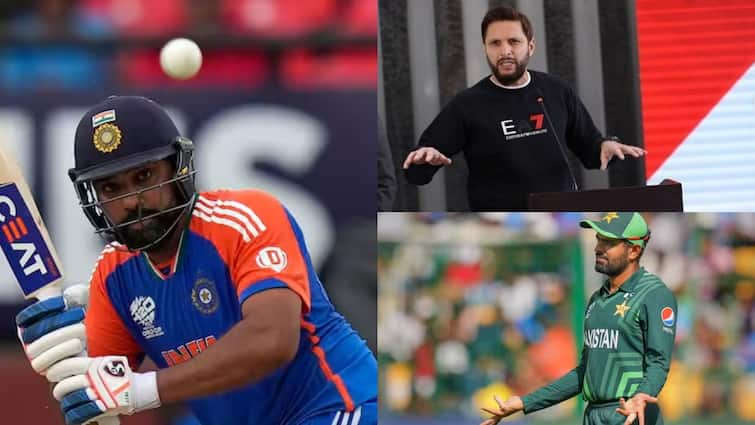 former pakistan cricketer shahid afridi targets babar azam for poor performance t20 world cup also praised rohit sharma कहां रोहित शर्मा और कहां तुम... Shahid Afridi का फूटा गुस्सा; पाक कप्तान बाबर आजम को खूब लताड़ा