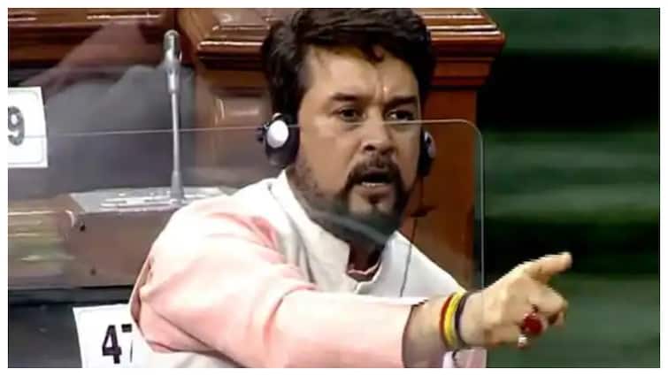 Parliament Session 2024 BJP MP Anurag Thakur targeted the opposition Rahul Gandhi 'दिल के अरमां आंसुओं में बह गए', कहकर राहुल गांधी को अनुराग ठाकुर ने दी बधाई, बोले- 99 पर...