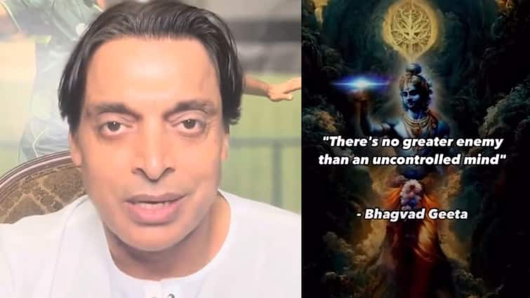 Pakistan former pacer Shoaib Akhtar share Bhagwat Gita shloka after India Won T20 World Cup 2024 T20 WC 2024: टीम इंडिया के चैंपियन बनते ही पाकिस्तान के शोएब अख्तर ने पढ़ा 'भगवत गीता' का पाठ,  लिखा यह श्लोक