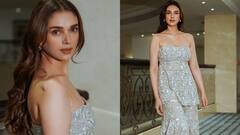 Aditi Rao Photos : பளபளக்கும் உடையில் மினுமினுக்கும் அதிதி ராவ்!