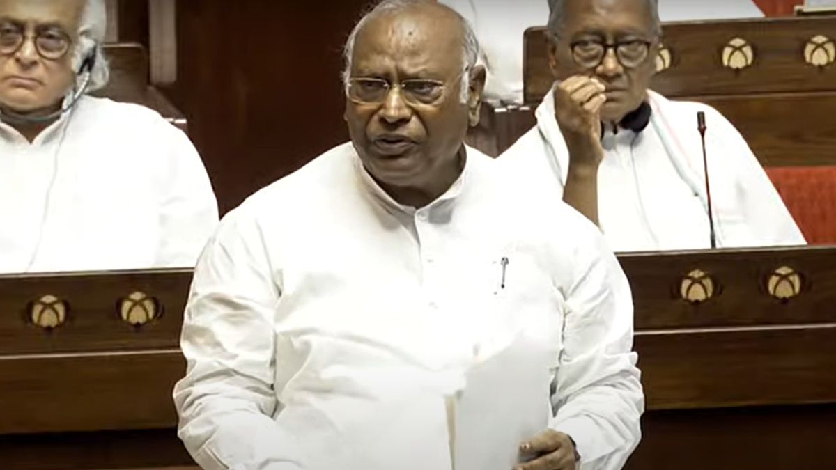 'No Direction Or Vision': Kharge Speaks In RS On Motion Of Thanks To President's Address