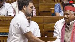 राहुल गांधी ने मिलाया SP सांसद अवधेश प्रसाद से हाथ, बीच भाषण में भड़के अमित शाह बोले- 'ये नियम तोड़ रहे'