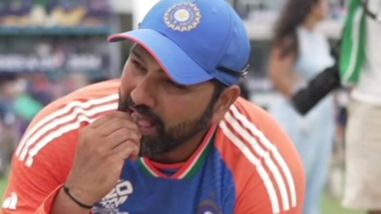 Indian Captain Rohit Sharma reaction on eating pitch soil in Barbados after wining T20 World Cup 2024 T20 World Cup 2024: रोहित शर्मा ने पहले से ही बनाया था पिच की मिट्टी खाने का प्लान? बोले- कुछ भी स्क्रिप्टेड...