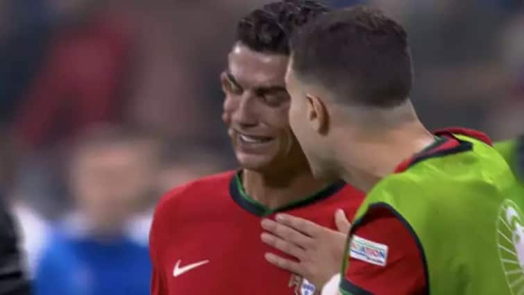 Cristiano Ronaldo Start Crying After Missing Penalty Vs Slovenia Round Of 16 Euro Cup 2024 Here Know Latest Sports News Euro Cup 2024: स्लोवेनिया के खिलाफ फूट-फूटकर रोने लगे क्रिस्टियानो रोनाल्डो, जानिए पूरा माजरा
