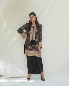 Sonam Bajwa Gives Desi Vibes In Black Kurta And Dhoti; SEE PICS