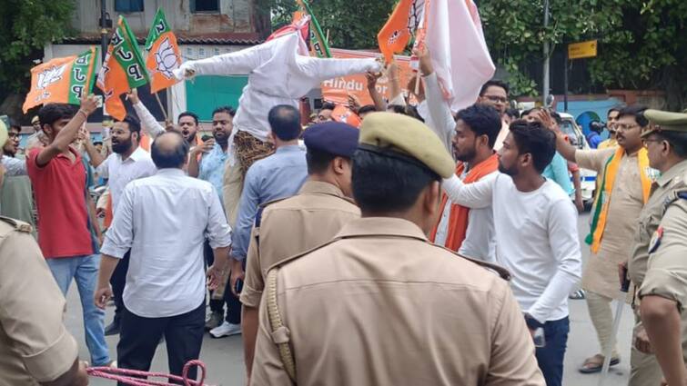 BJP workers created ruckus congress leader ajay rai outside house on Rahul Gandhi statement राहुल गांधी के बयान पर अजय राय के घर के बाहर हंगामा, बोले- ‘बीजेपी के भेजे गए गुंडे…’