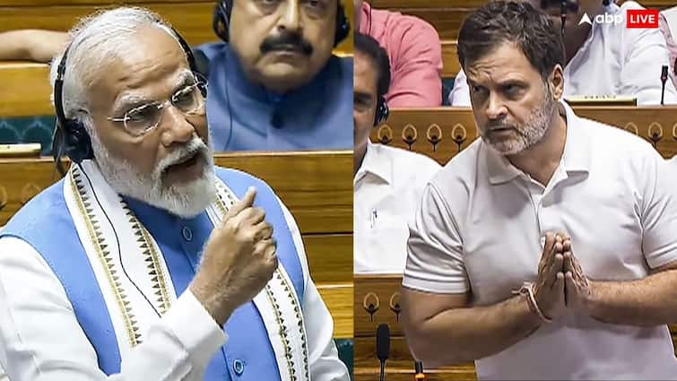 PM Narendra Modi Lok Sabha Speech mocks Congress and Rahul Gandhi tells sholay mausi PM Modi Speech: '13 राज्यों में 0 सीटें आईं, लेकिन...', पीएम मोदी ने शोले की मौसी का जिक्र कर साधा राहुल गांधी पर निशाना